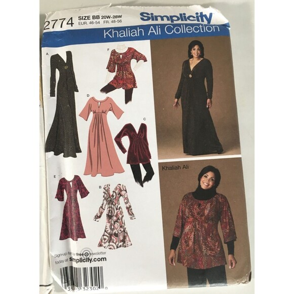 Sewing Patterns Mixed 3 Lot Women's Dresses Plus Size 18W thru 28W New Uncut A17 - Picture 4 of 5